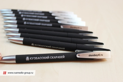 Нанесение лого на ручки с soft-grip поверхностью